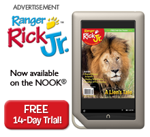 Ranger Rick Jr is now available on the Nook!